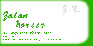 zalan moritz business card